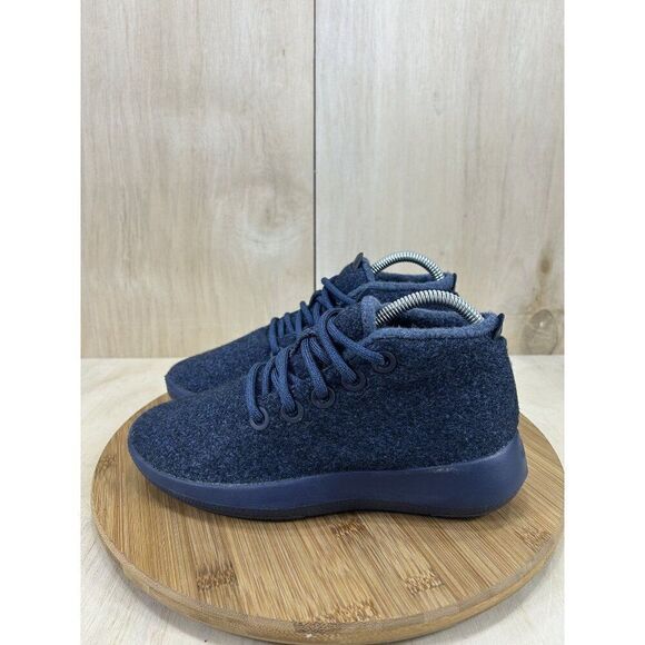Allbirds Wool Runner Up Mizzles Navy Blue High Top Athletic Shoes Womens Size 7 - Picture 1 of 8
